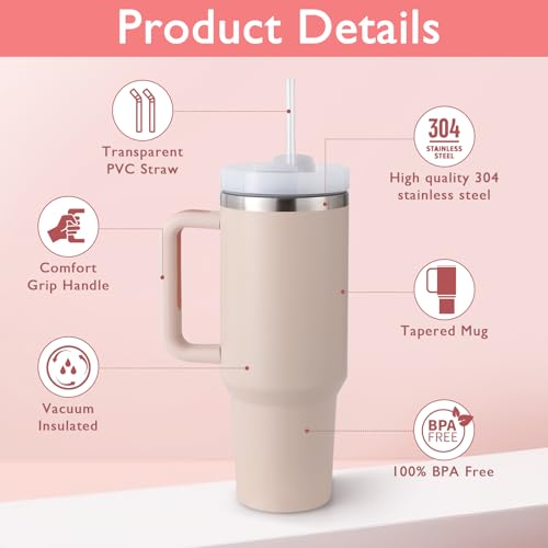 Tumbler with Handle Straw Insulated™
