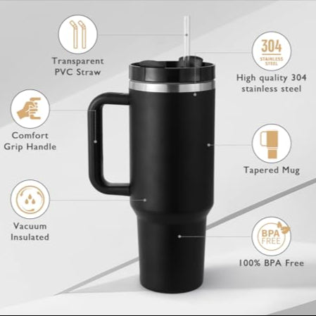 Tumbler with Handle Straw Insulated™