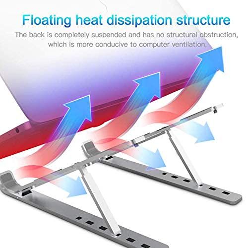 6 Angles Adjustable Aluminum Ergonomic Foldable Portable Tabletop Laptop/Desktop Riser Stand Holder™